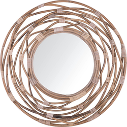 BURGIS - Wandspiegel - Zandbeige - Rotan