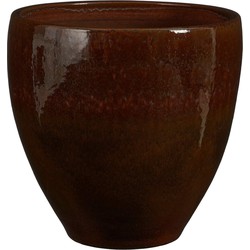 Mica Decorations Bloempot Abruzzo - 35x35x37 cm - Terracotta - Bruin