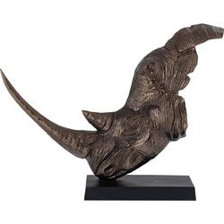 PTMD Deco object Neushoorn Iriss - 91x23x72 cm - Aluminium - Messing