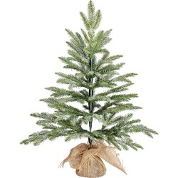 Black Box Trees Brewer Kunstkerstboom in Jute - H60 x Ø48 cm - Frosted Green