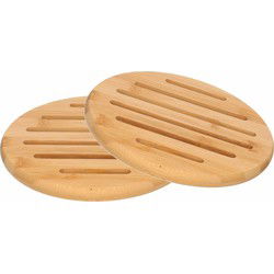 Zeller Pannenonderzetters - 2x - Hout - 20 cm - Dikte 1.5 cm - Panonderzetters