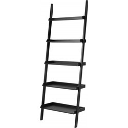 Boekenkast ladder - Noah - Breed - Zwart