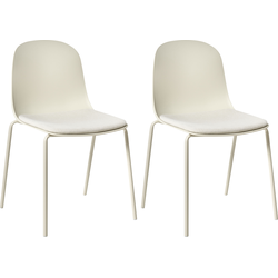 Beliani DORR - Vergaderstoel-Beige-Synthetisch materiaal