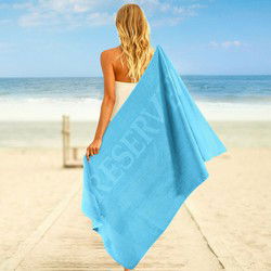 Zavelo Strandlaken Reserved Aqua (100x180 cm)