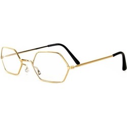 Kerstman leesbril goudkleurig - Verkleedbrillen