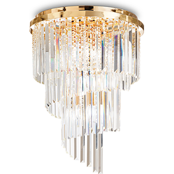 Ideal Lux - Carlton - Plafondlamp - Metaal - E14 - Messing
