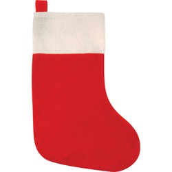 Kerstsok - rood - 41 cm - 20 x 41 cm - polyester - Kerstsokken