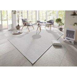 Elle Decoration - Binnen & Buitenkleed - Secret - Laagpolig - Lichtgrijs / Zilver - 200 X 290 CM