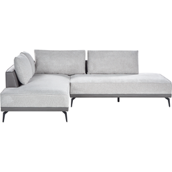 Beliani MYKEN - Hoekbank-Grijs-Polyester