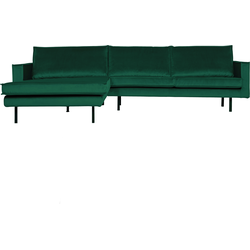 BePureHome Rodeo Chaise Longue Links - Velvet - Green Forest