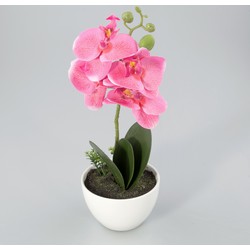 Orchidee in kunststof pot roze M - Oosterik Home