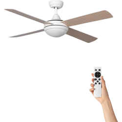 Plafondventilator Marco met verlichting - Ø132cm -  6 snelheden - Afstandsbediening - Wit