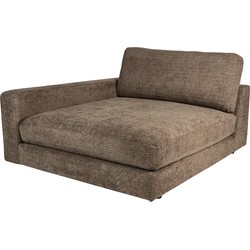PTMD Nilla sofa chaise longue arm Left SiC Ant5 Brown