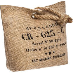 Atmosphera Deurstopper Lofty - 1 kilo - jute beige - 26 x 19 cm - Deurstoppers