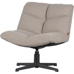 WOOOD Exclusive Vinny Draaifauteuil - Boucle - Zand - 80x75x75