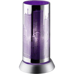Moderne Tafellamp  City - Metaal - Chroom