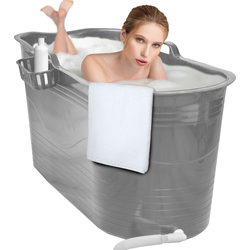 Zitbad Mira - Bath Bucket XL - 400L - Ligbad 122 cm - Grijs