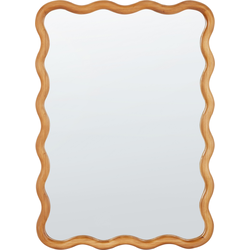 BEFFES - Wandspiegel - Lichthout - 50 x 72 cm - MDF