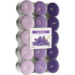 Lavendel Geurkaarsen – 30x Waxinelichtjes – Theelichten – D4 cm - geurkaarsen