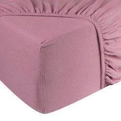DoubleDry Hoeslaken Jersey 100% Katoen - Tweepersoons 160x200 cm - Zacht & Huidvriendelijk - Rondom Elastiek - Roze