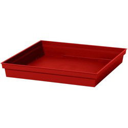 EDA Bloempot - Toscane - onderschaal - rood - L33 x B33 x H5 cm - Plantenpotten