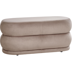 Beliani ELLENDALE - Bedbank-Beige-Fluweel