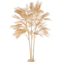 J-line - Boom Palm Bladeren 3 Stammen Staal Goud Large - 180x180x250cm