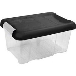 Hega Hogar Opslagbak - met deksel - 5 liter - 30 x 20 x 14 cm - Opbergbox