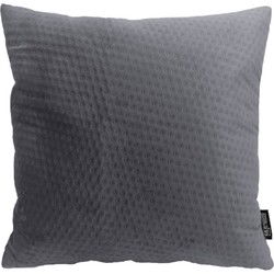 Sierkussen Silver Grey Button Velvet | 45 x 45 cm | Velvet/Polyester