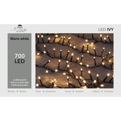 Led ivy 700l/16m warmwit 4m aanloopsnoer zwart/ip44 Anna's collection