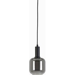 Light & Living - hanglamp - Lekar - zwart - glas - kleurglas-lamp - E27 - 2950365