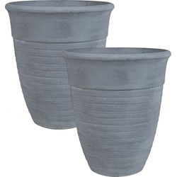 KATALIMA - Bloempot set van 2 - Grijs - 50 cm - Stenenmix
