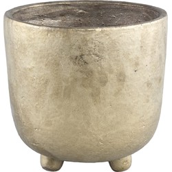 PTMD Alexi Ronde Bloempot - 25 x 25 x 25 cm - Keramiek - Goud