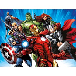 Sanders & Sanders fotobehang The Avengers blauw, groen en rood - 3,6 x 2,7 m - 601033