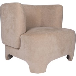 PTMD Damin Sand linen velvet look fauteuil
