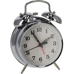 Gerimport Wekker - retro - metaal met bellen - 16 cm - Vintage wekkers - Wekkers