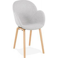 Design stoel met armleuningen SAMY 59x59x88 cm Grijs
