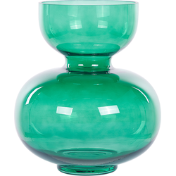 Beliani PALAIA - Bloemenvaas-Groen-Glas