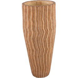 PTMD Bloempot Zanaya - 24x24x55 cm - Cement - Bruin