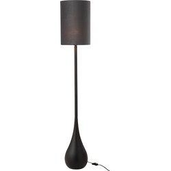 J-line - Lamp Druppel Ijzer/fluweel Zwart/grijs Large - 25x25x130cm