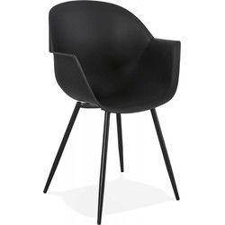 KELLY fauteuil 60x60x85 cm Zwart