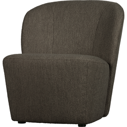 vtwonen Lofty Fauteuil - Polyester - Bruin - 75x68x72