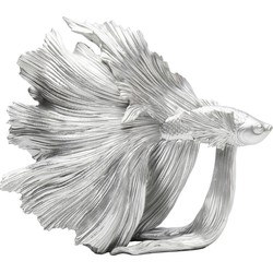 Kare Decofiguur Betta Fish Silver Small