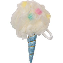 Clayre & Eef Badspons Ijs Ø 10x18 cm Wit Polyester
