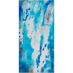 Beliani BOZAT - Laagpolig-Blauw-Polyester