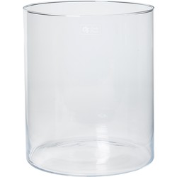 Glazen bloemen cilinder vaas/vazen 30 x 35 cm transparant - Vazen
