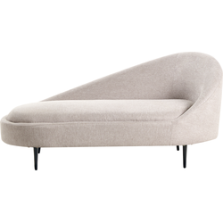 Beliani VALREAS - Chaise longue-Beige-Polyester