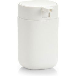 Zeller Zeeppompje/dispenser - kunststof - wit - 12 cm - modern - Zeeppompjes