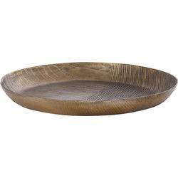 PTMD Plateau Jowad - 32x32x3 cm - Aluminium - Goud