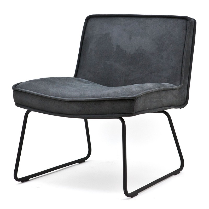 fauteuil montana polyester grijs 78 x 66 x 70 - 
